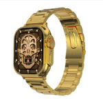 Luxury Series 8 Ultra Gold Smart Watch – Bezel-Less 49mm, Dual Straps, Wireless Charging